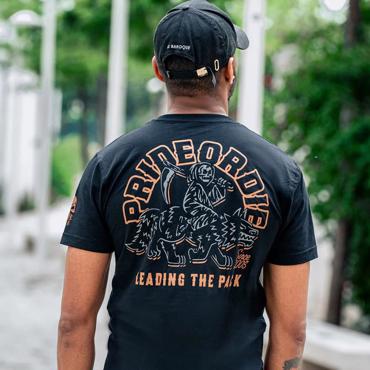 PRiDEorDiE leading the pack T-Shirt -black